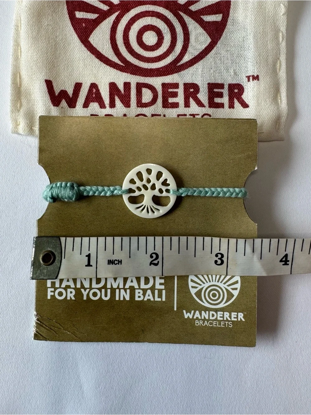 Wanderer Bracelet Tree of Life Turquoise Button Back